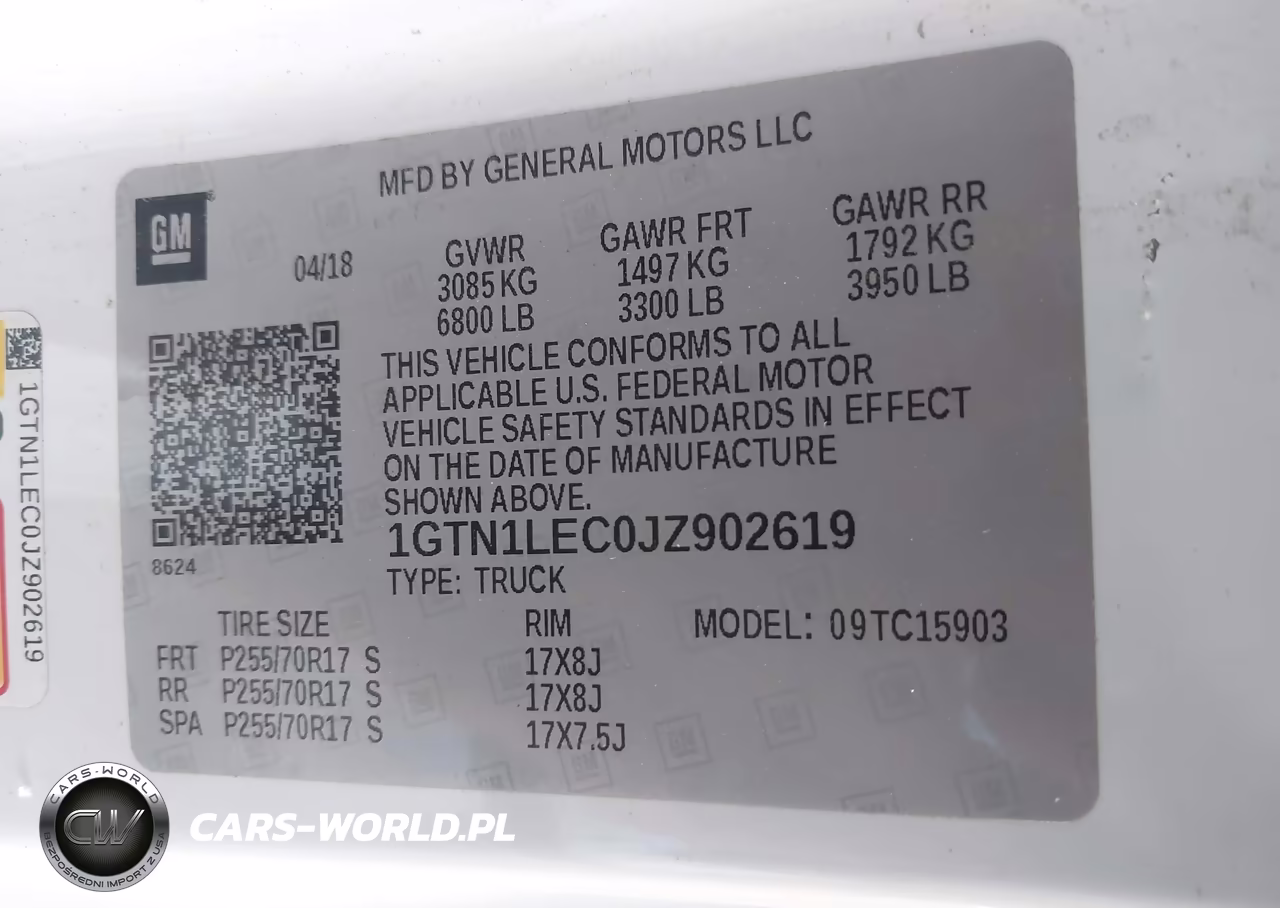 2018 GMC Sierra 1500 VIN:1GTN1LEC0JZ902619 - 9
