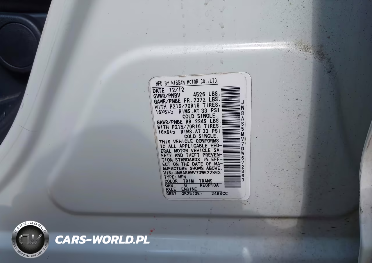 2013 Nissan Rogue S VIN:JN8AS5MV7DW622863 - 9