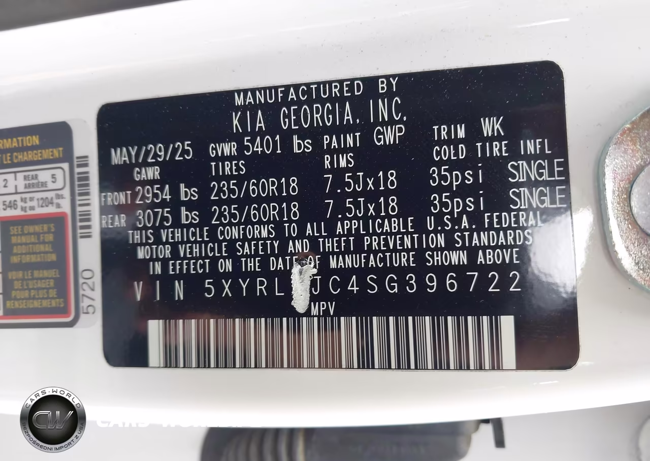 2025 Kia Sorento S VIN:5XYRL4JC4SG396722 - 9