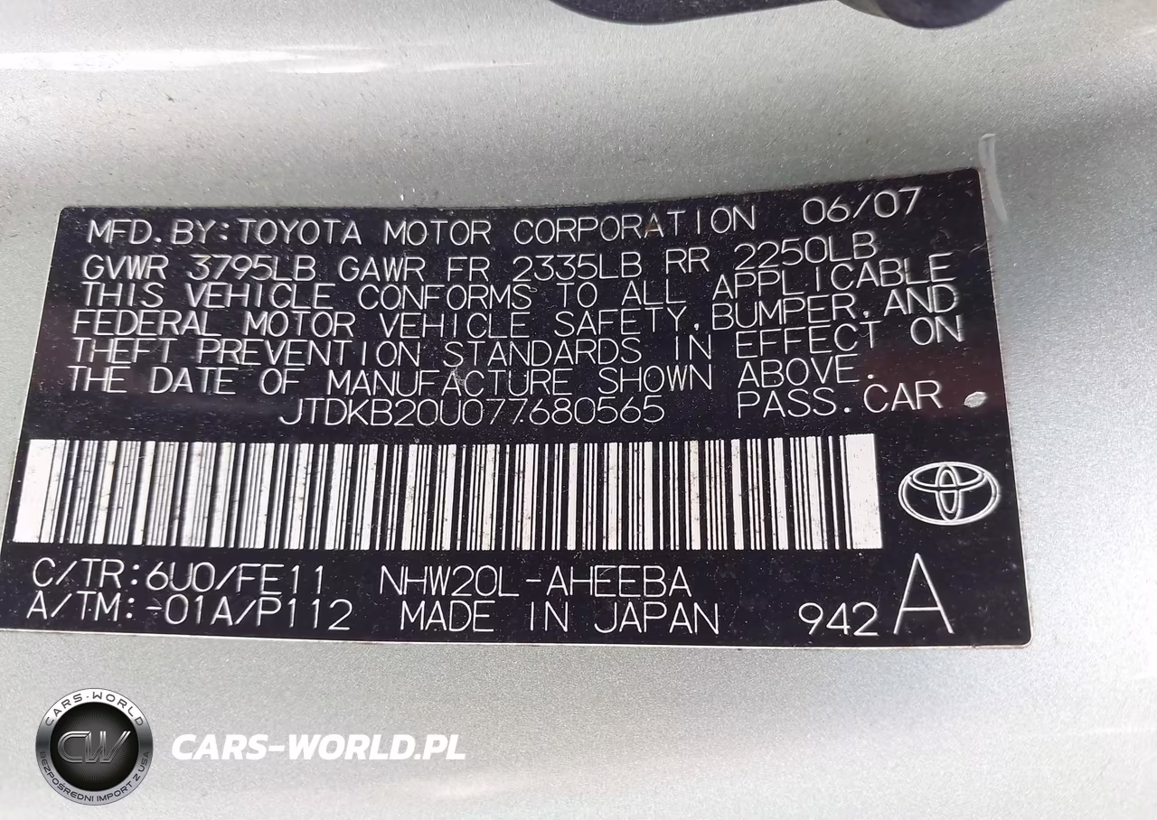 2007 Toyota Prius VIN:JTDKB20U077680565 - 9