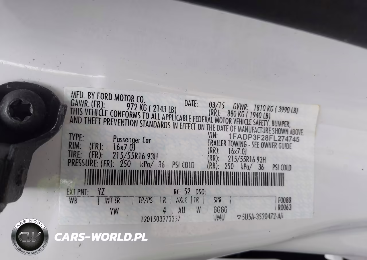2015 Ford Focus Se VIN:1FADP3F28FL274745 - 9