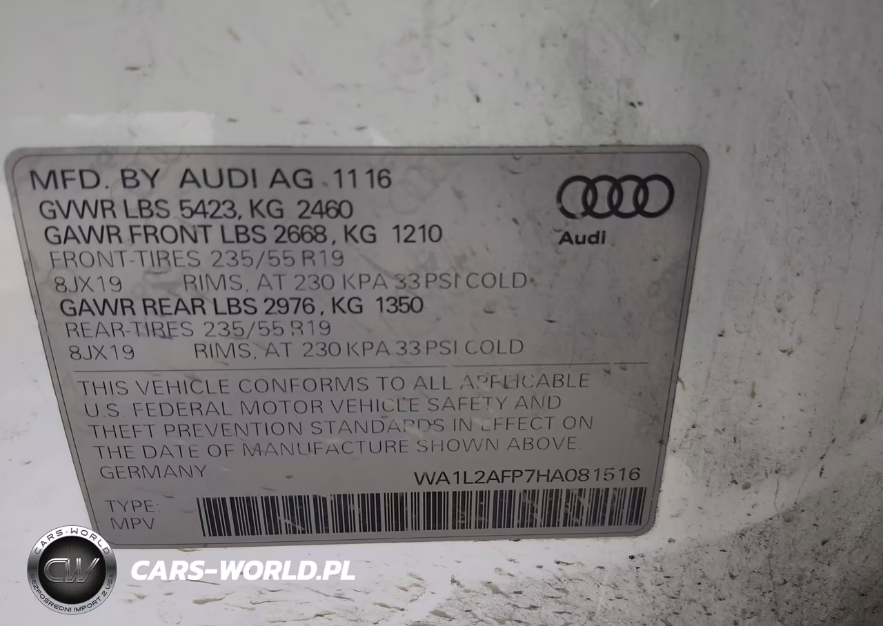2017 Audi Q5 2.0T Premium VIN:WA1L2AFP7HA081516 - 9