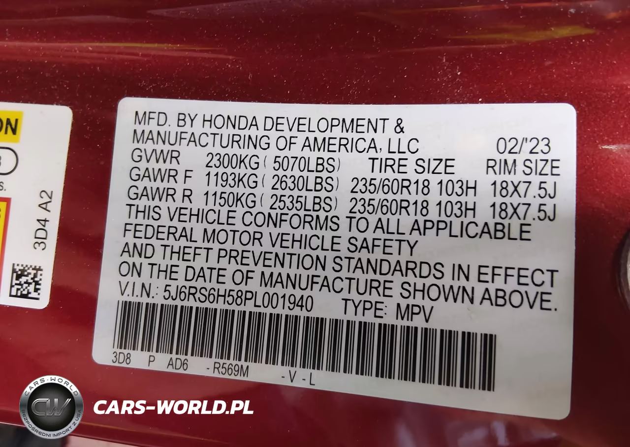2023 Honda Cr-V Hybrid Sport VIN:5J6RS6H58PL001940 - 9