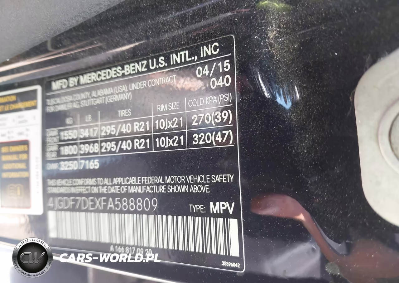 2015 Mercedes-Benz Gl 550 4Matic VIN:4JGDF7DEXFA588809 - 9