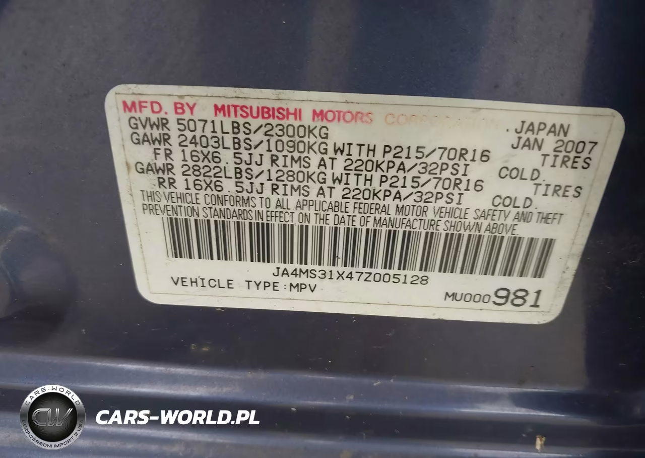 2007 Mitsubishi Outlander Es-Ls VIN:JA4MS31X47Z005128 - 9
