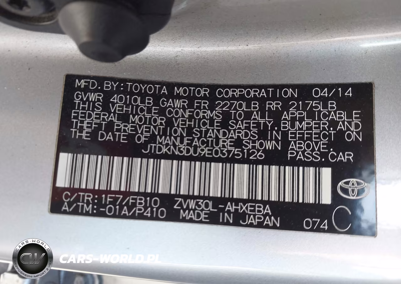 2014 Toyota Prius Three VIN:JTDKN3DU9E0375126 - 9
