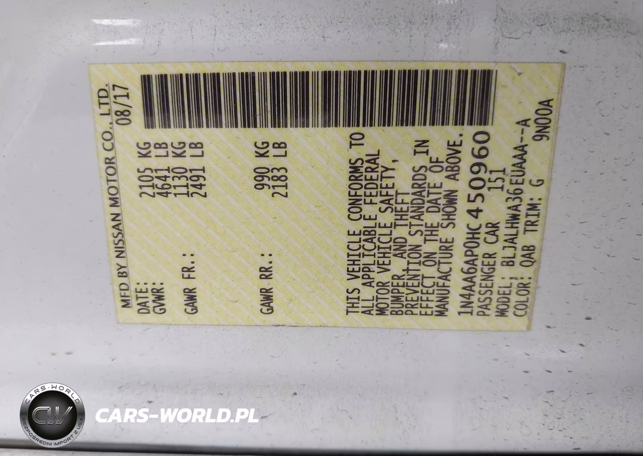 2017 Nissan Maxima 3.5 Platinum VIN:1N4AA6AP0HC450960 - 9