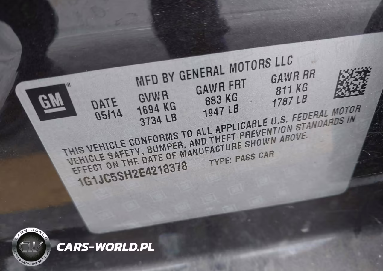 2014 Chevrolet Sonic Lt Auto VIN:1G1JC5SH2E4218378 - 9