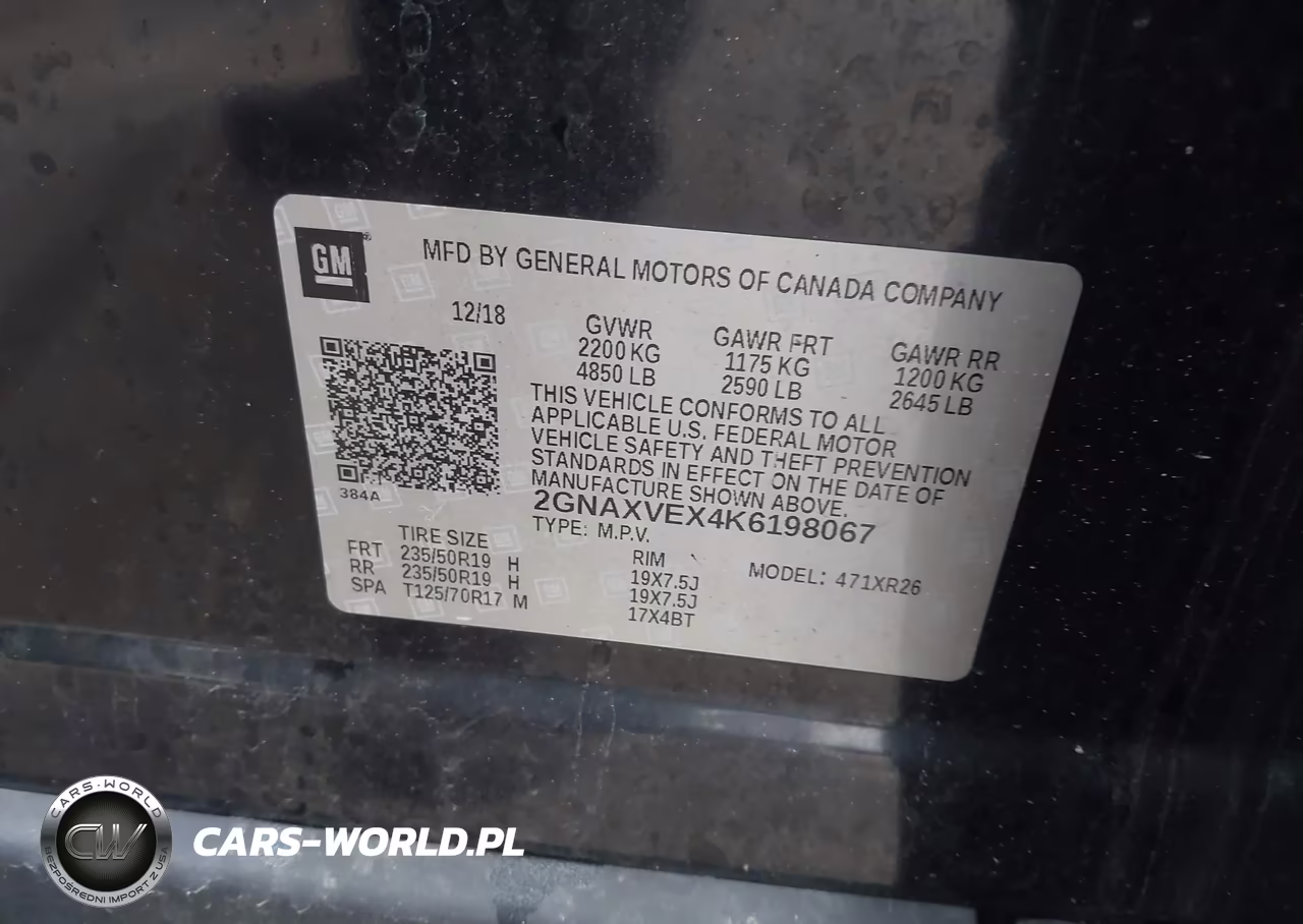 2019 Chevrolet Equinox Lt VIN:2GNAXVEX4K6198067 - 9