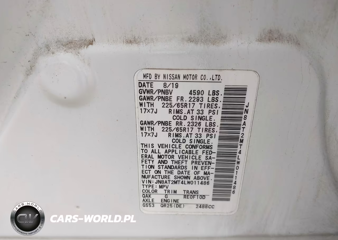2020 Nissan Rogue S Fwd VIN:JN8AT2MT4LW011486 - 9