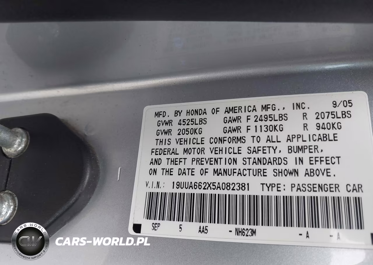 2005 Acura Tl VIN:19UUA662X5A082381 - 9