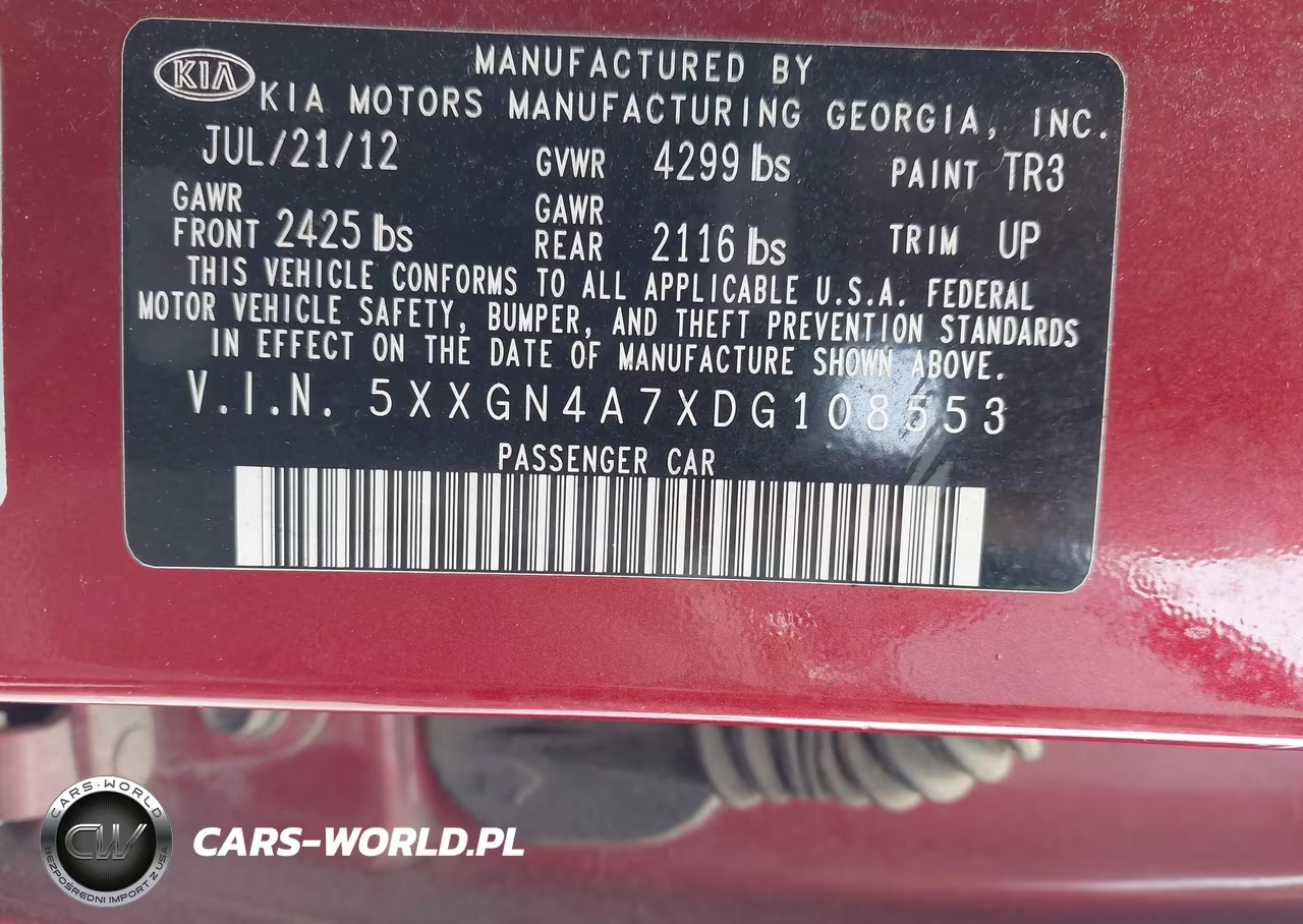 2013 Kia Optima Ex VIN:5XXGN4A7XDG108553 - 9