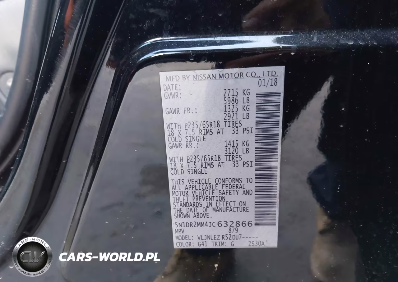 2018 Nissan Pathfinder Sv VIN:5N1DR2MM4JC632866 - 9