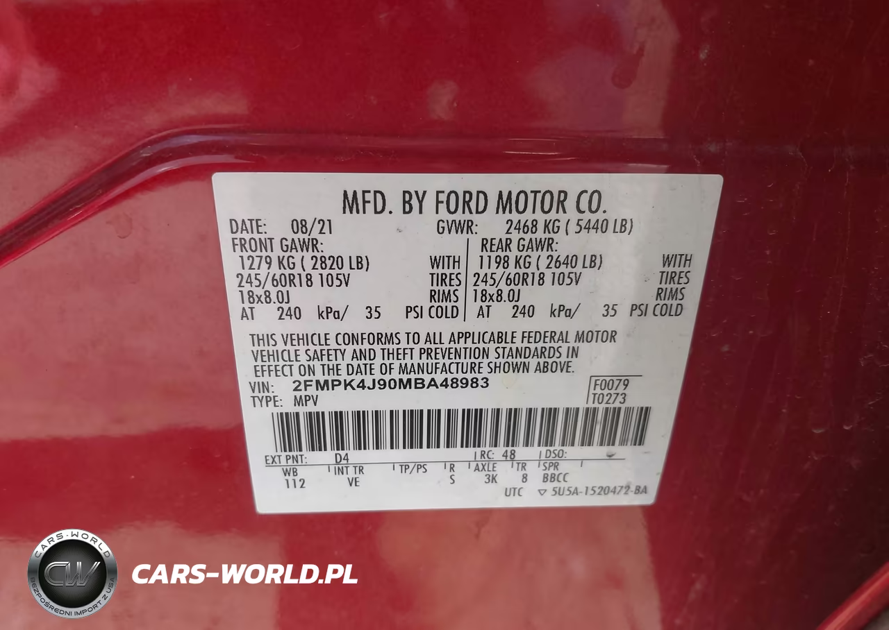 2021 Ford Edge Sel VIN:2FMPK4J90MBA48983 - 9