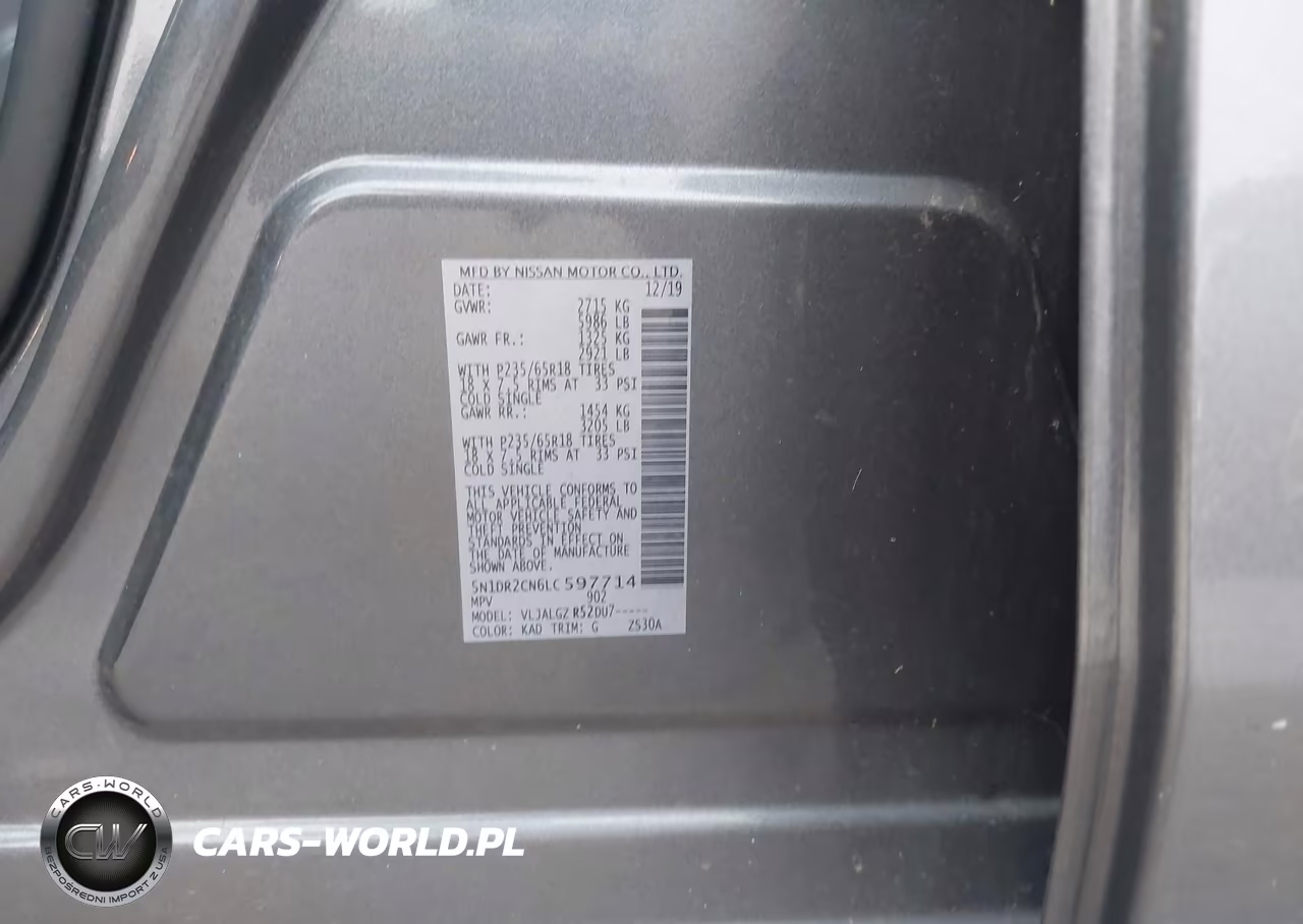 2020 Nissan Pathfinder Sl 2Wd VIN:5N1DR2CN6LC597714 - 9