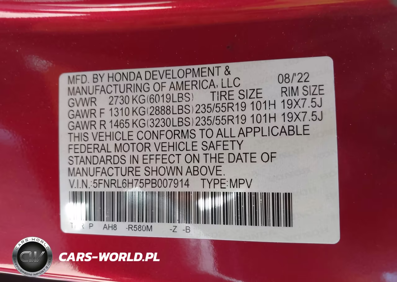 2023 Honda Odyssey Sport VIN:5FNRL6H75PB007914 - 9