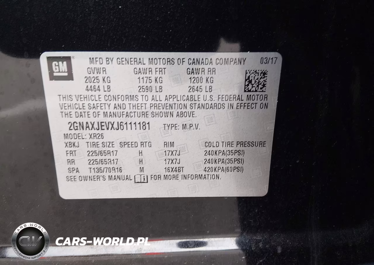2018 Chevrolet Equinox Lt VIN:2GNAXJEVXJ6111181 - 9