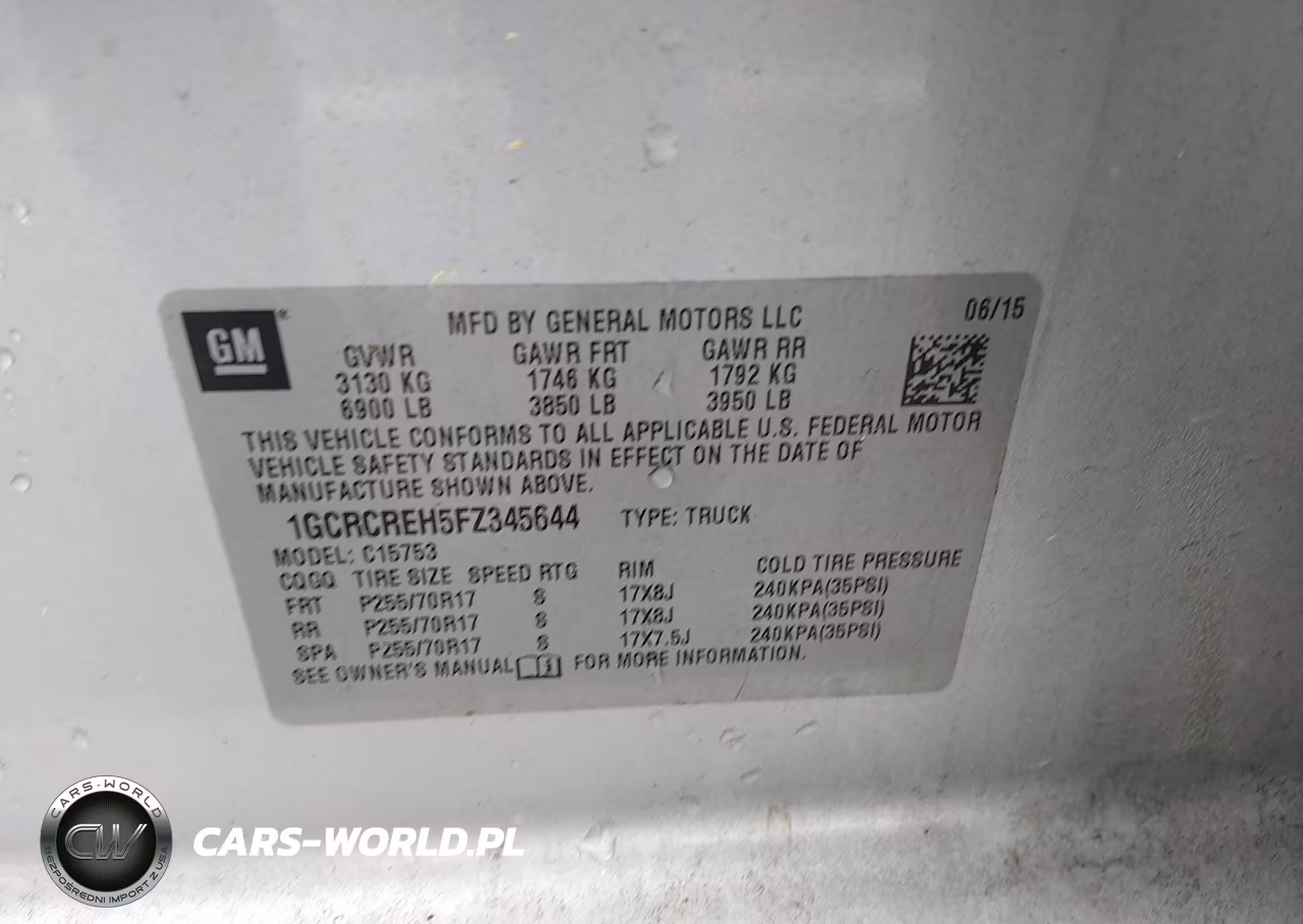 2015 Chevrolet Silverado 1500 1Lt VIN:1GCRCREH5FZ345644 - 9