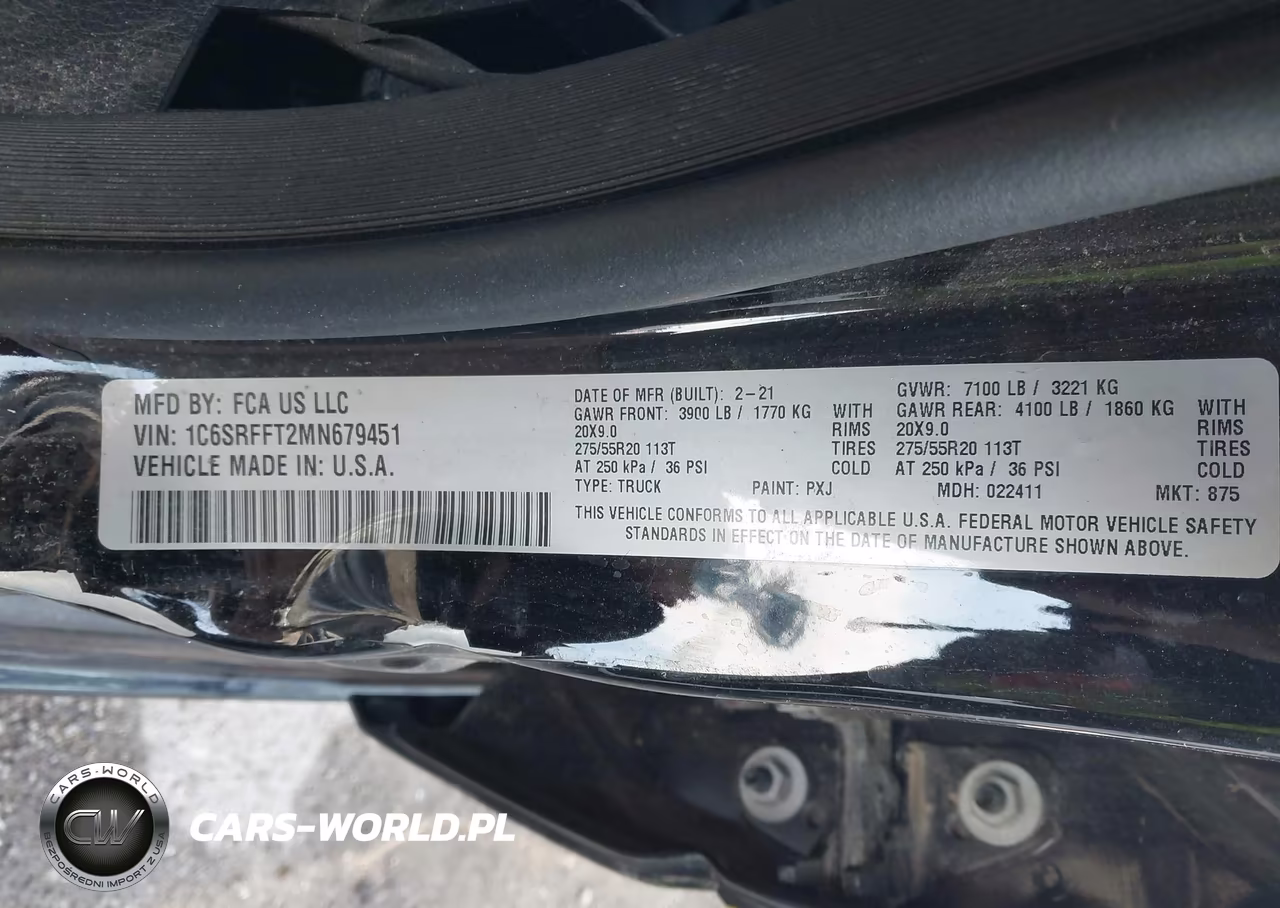 2021 Ram 1500 Big Horn 4X4 5'7 Box VIN:1C6SRFFT2MN679451 - 9