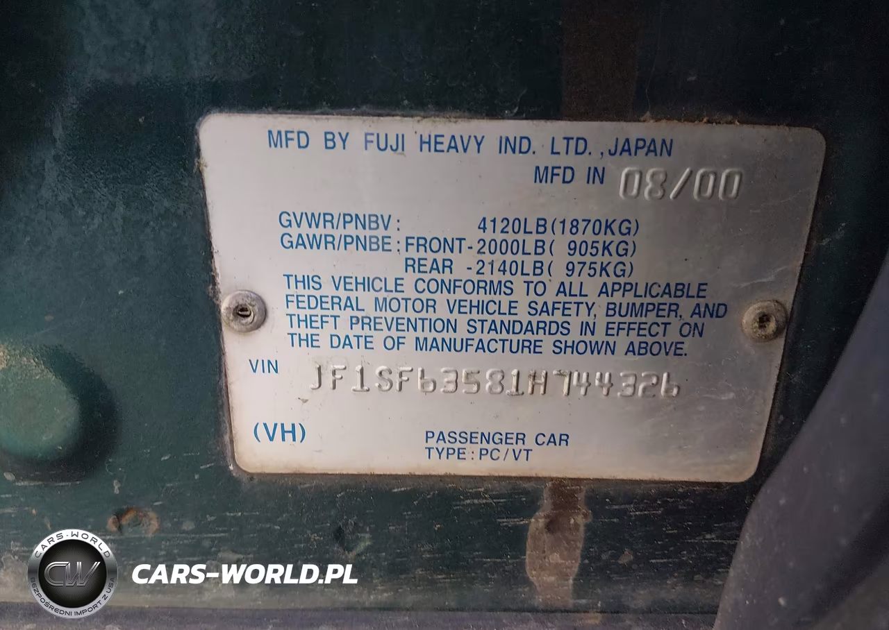 2001 Subaru Forester L VIN:JF1SF63581H744326 - 9