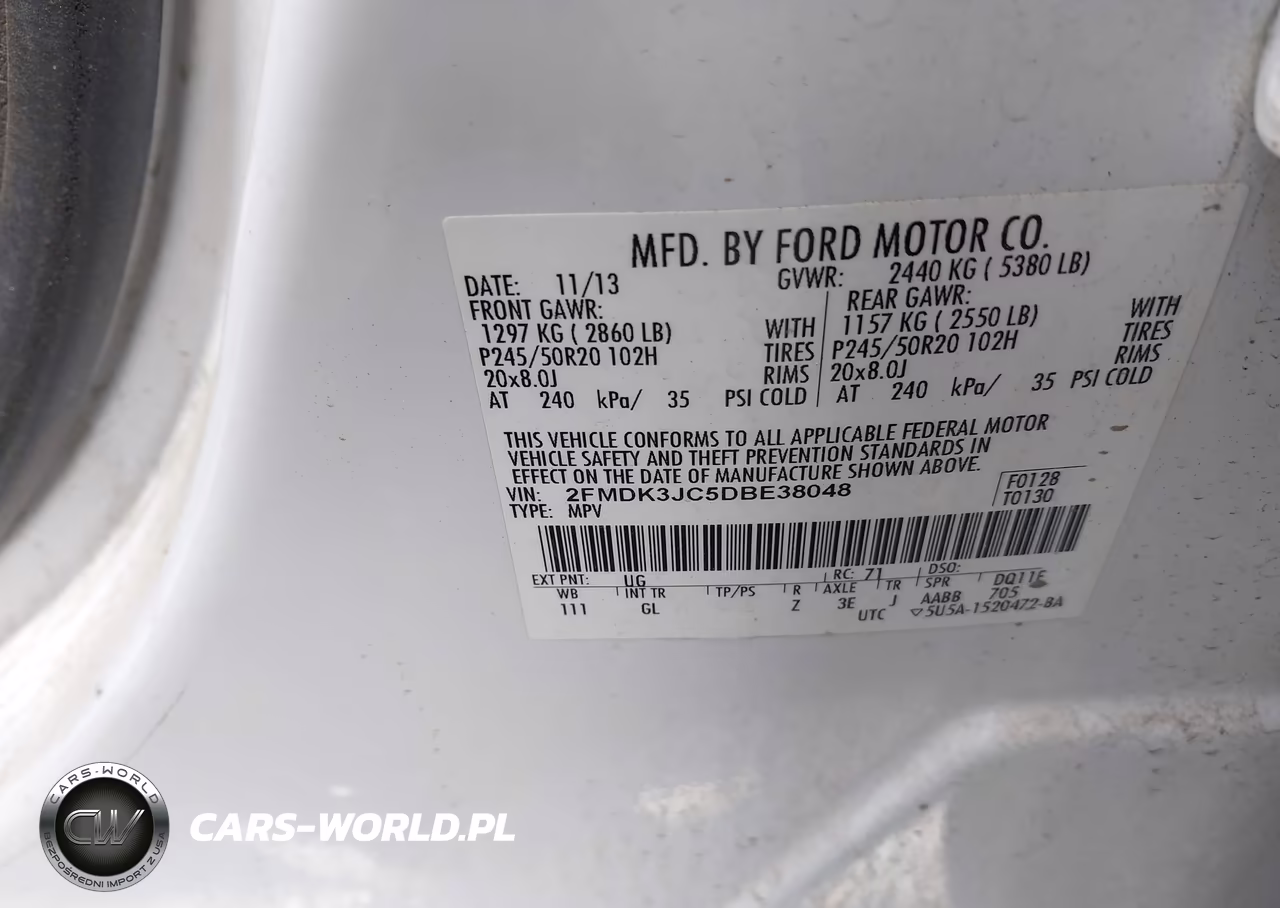 2013 Ford Edge Sel VIN:2FMDK3JC5DBE38048 - 9