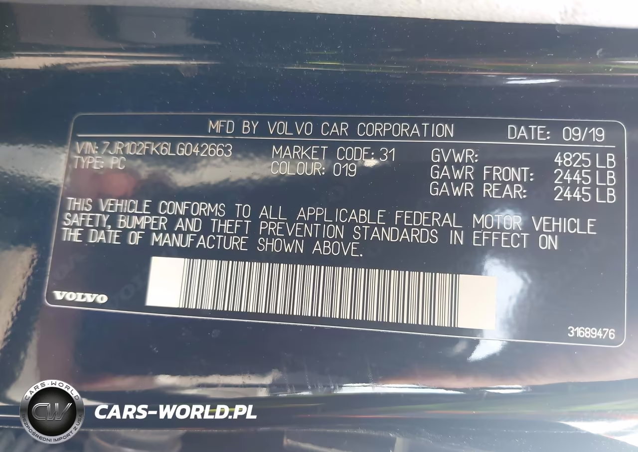 2020 Volvo S60 T5 Momentum VIN:7JR102FK6LG042663 - 9