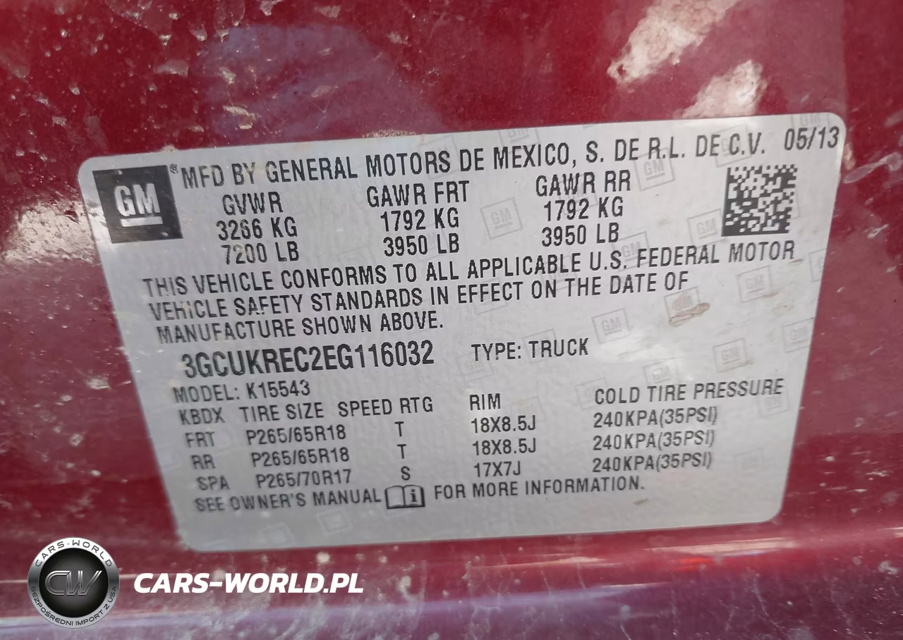 2014 Chevrolet Silverado 1500 2Lt VIN:3GCUKREC2EG116032 - 9