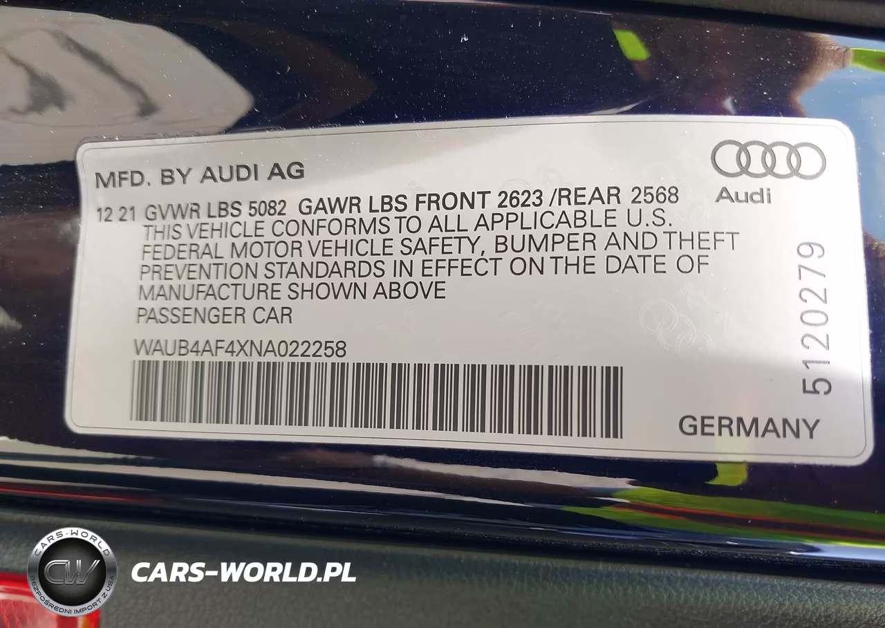 2022 Audi S4 Premium Plus Tfsi Quattro Tiptronic VIN:WAUB4AF4XNA022258 - 9