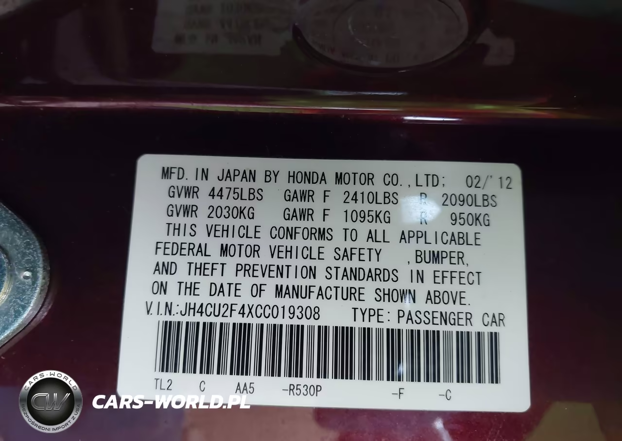 2012 Acura Tsx 2.4 VIN:JH4CU2F4XCC019308 - 9