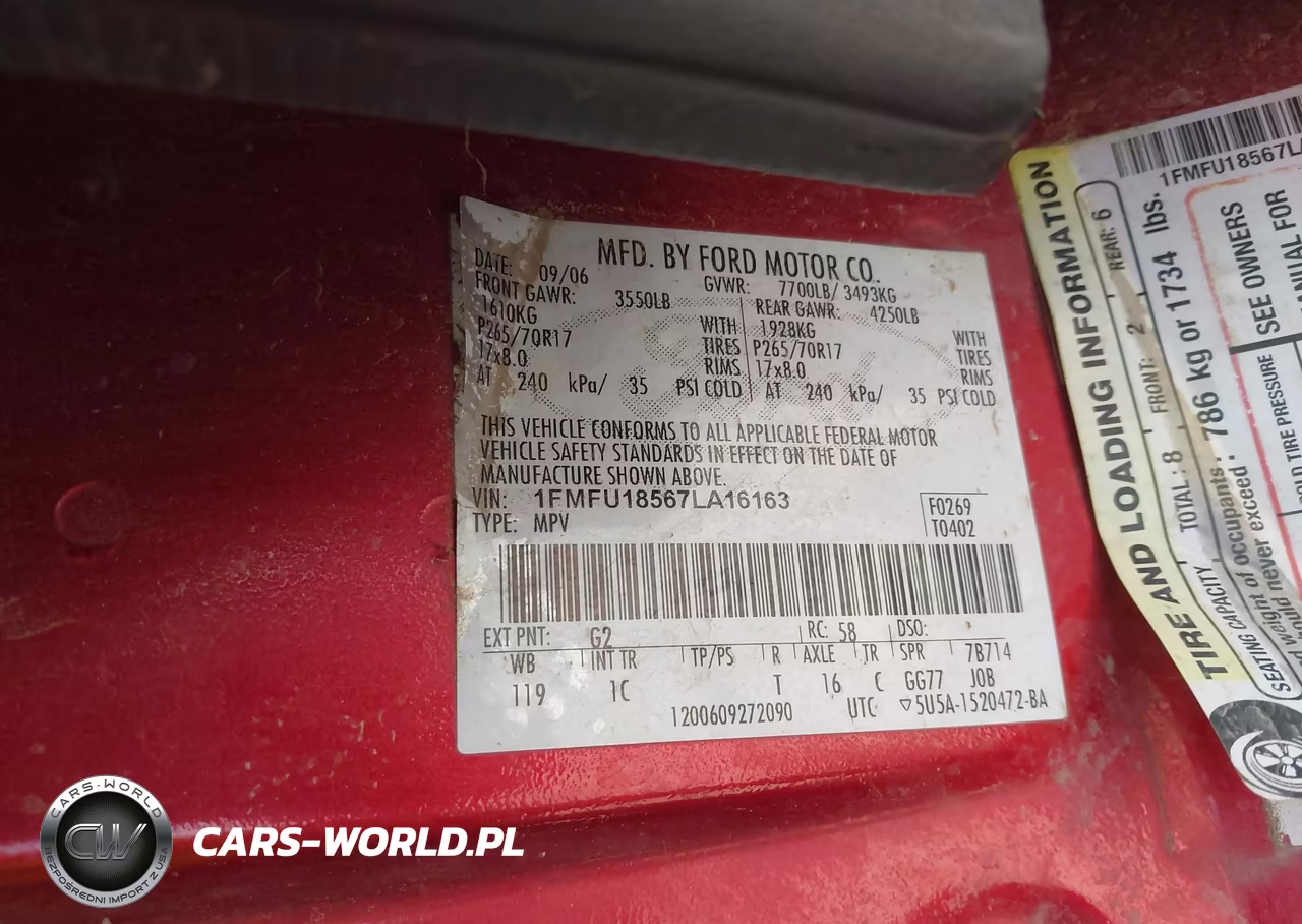 2007 Ford Expedition Eddie Bauer VIN:1FMFU18567LA16163 - 9