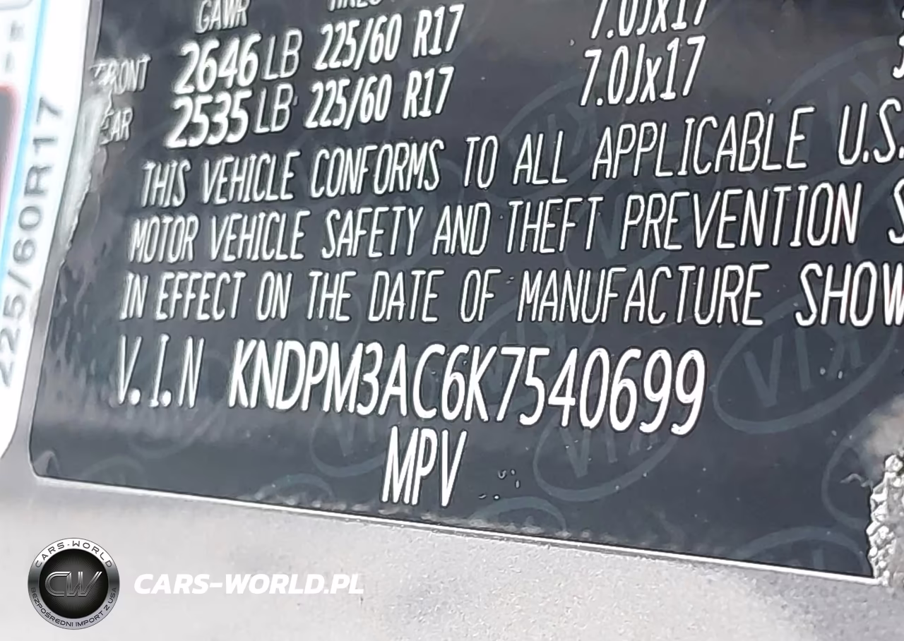 2019 Kia Sportage Lx VIN:KNDPM3AC6K7540699 - 9