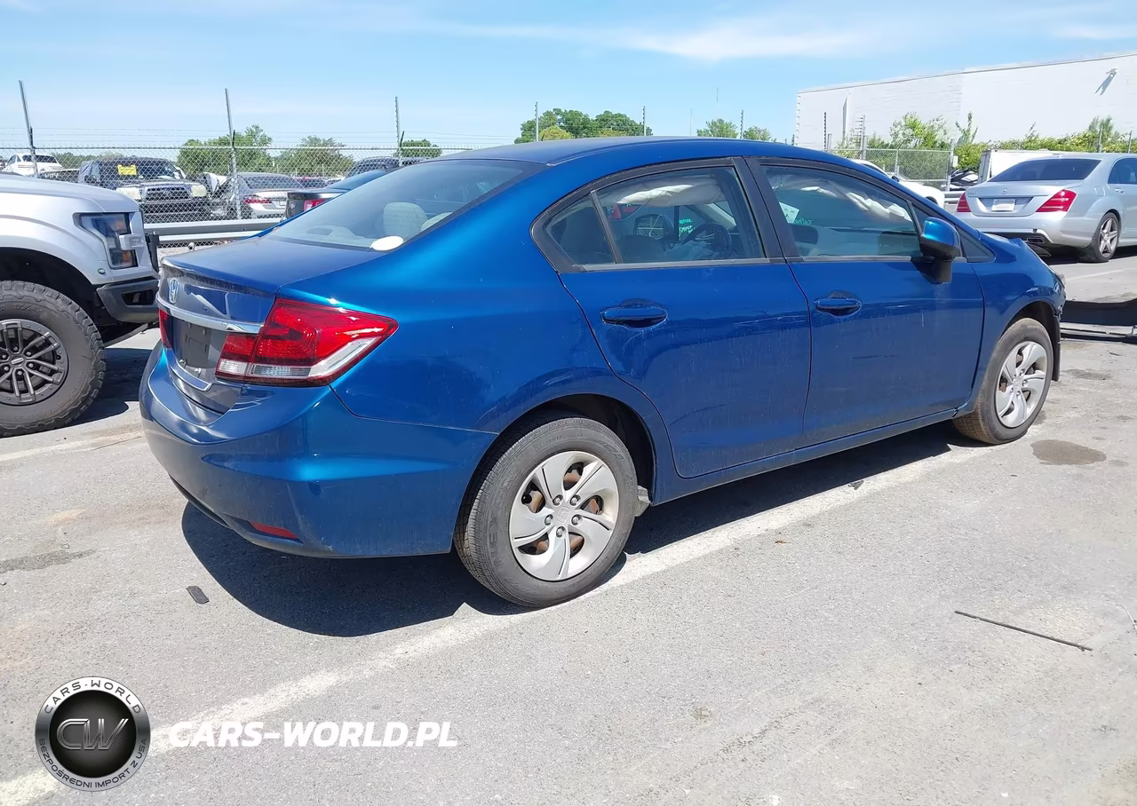 2013 Honda Civic Lx VIN:19XFB2F51DE095250 - 4