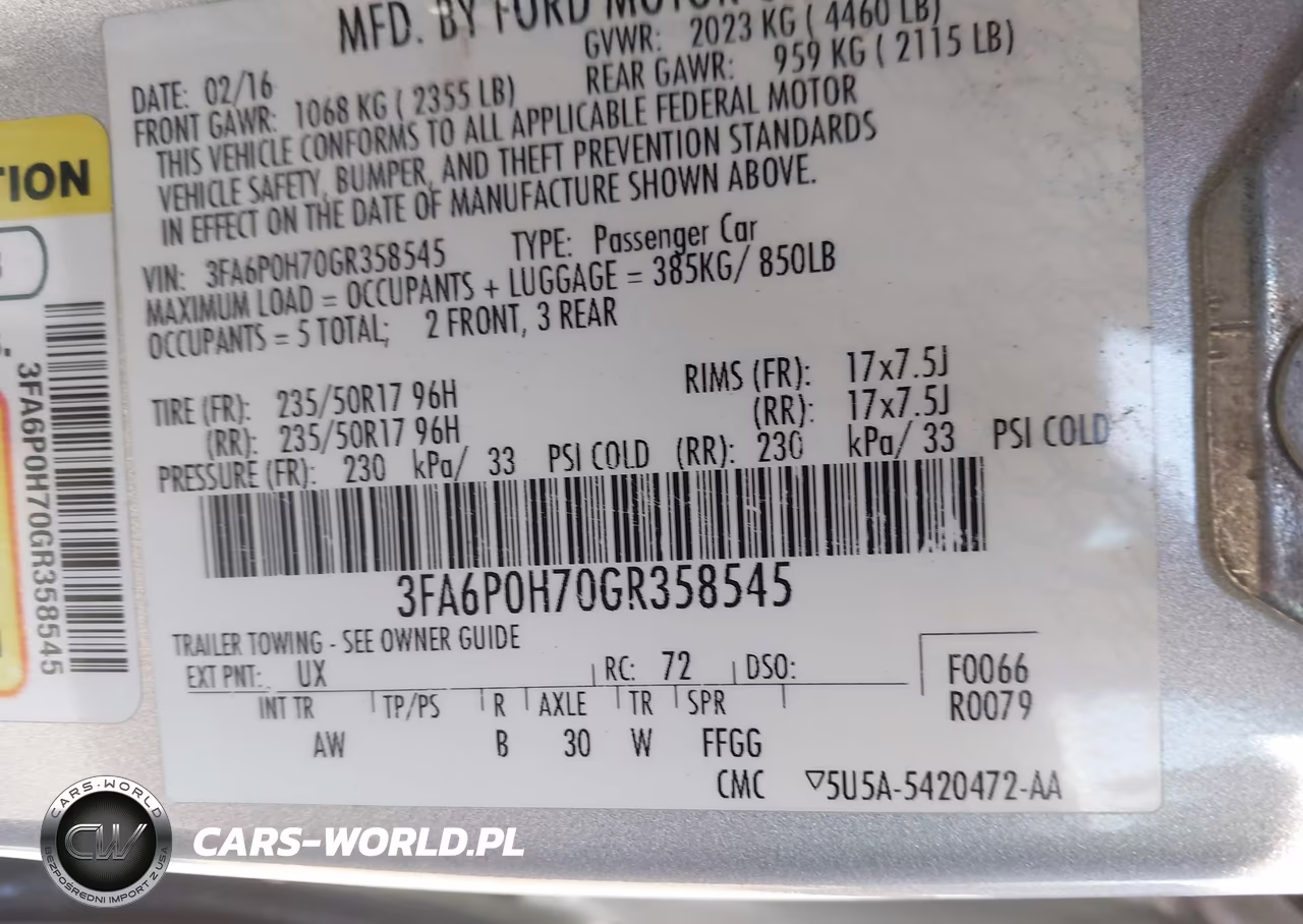 2016 Ford Fusion Se VIN:3FA6P0H70GR358545 - 9