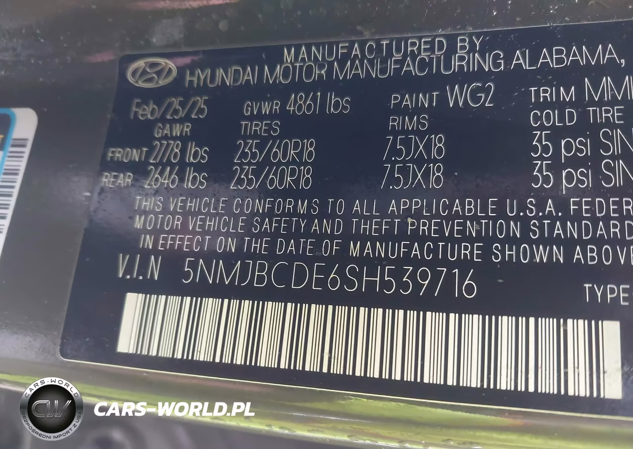 2025 Hyundai Tucson Sel VIN:5NMJBCDE6SH539716 - 9