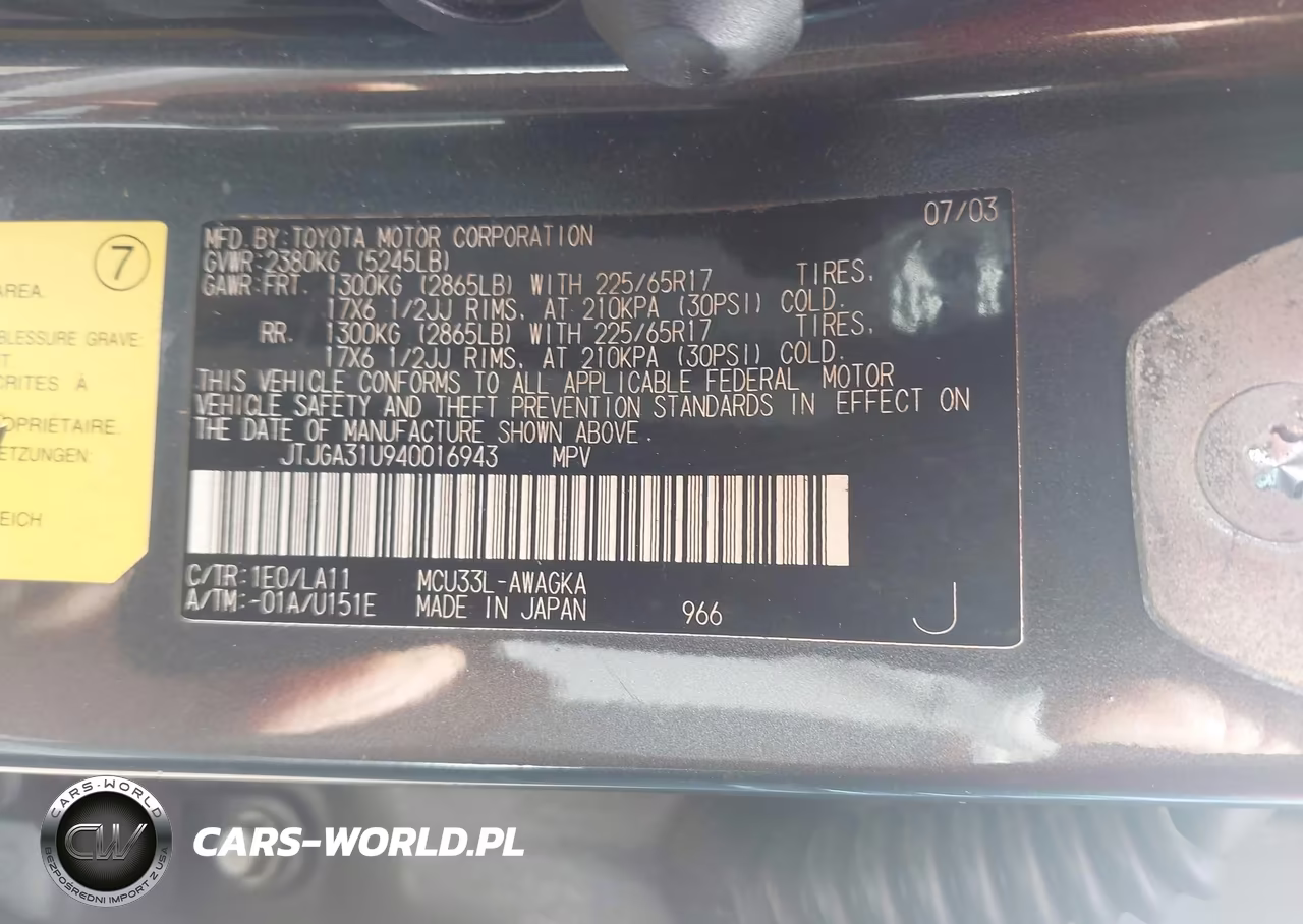 2004 Lexus Rx 330 VIN:JTJGA31U940016943 - 9