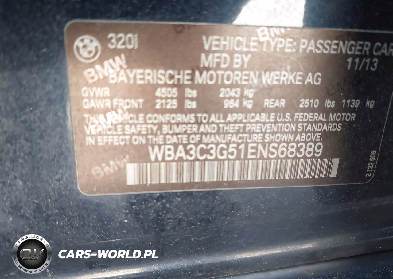 2014 BMW 320I xDrive VIN:WBA3C3G51ENS68389 - 9