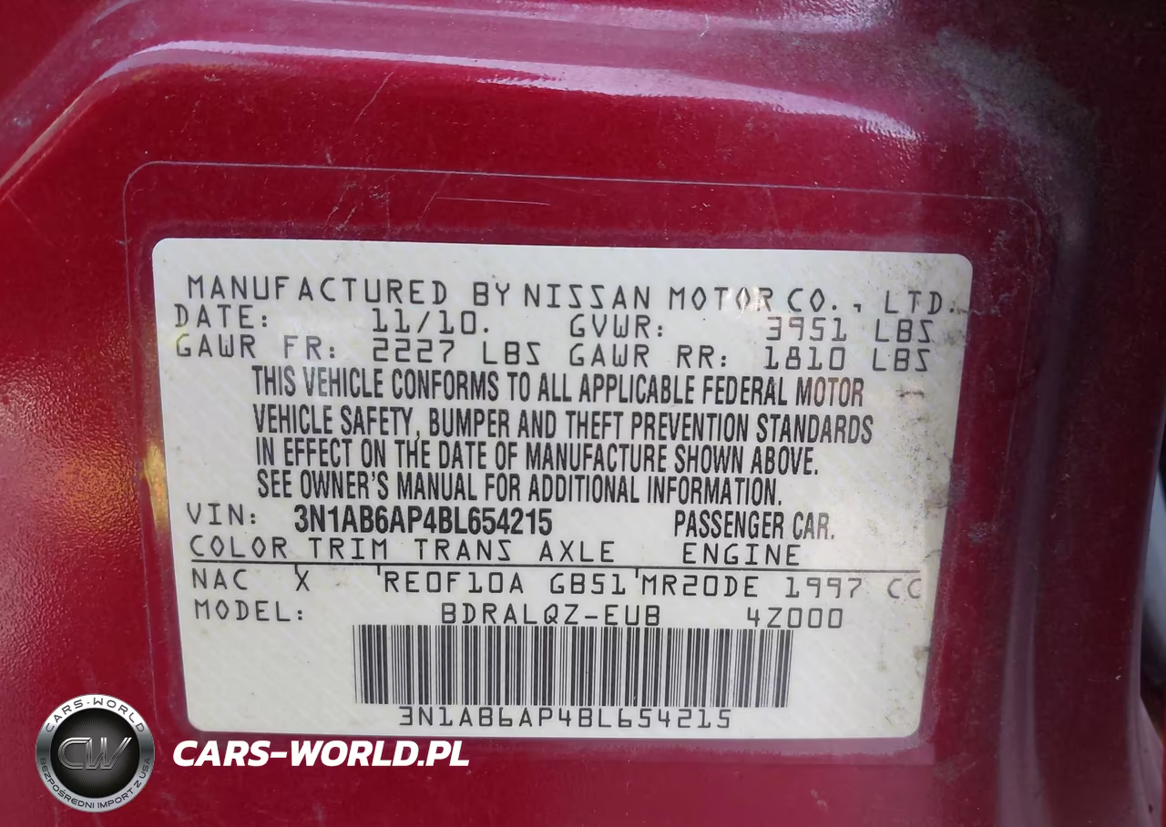 2011 Nissan Sentra 2.0 VIN:3N1AB6AP4BL654215 - 9