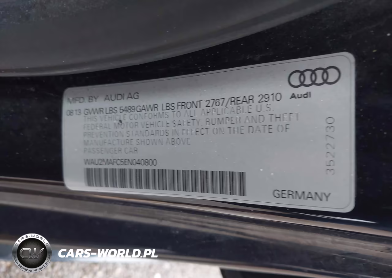 2014 Audi A7 3.0 Tdi Premium Plus VIN:WAU2MAFC5EN040800 - 9