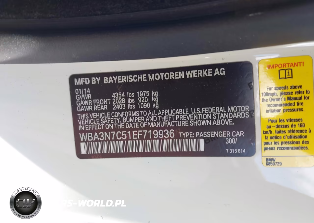 2014 BMW 428I VIN:WBA3N7C51EF719936 - 9