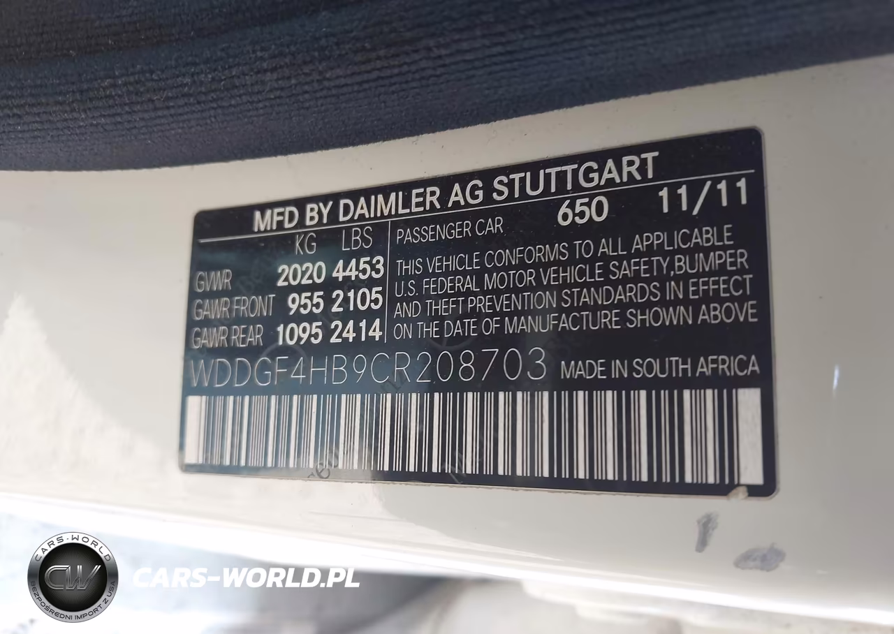 2012 Mercedes-Benz C 250 Sport VIN:WDDGF4HB9CR208703 - 9