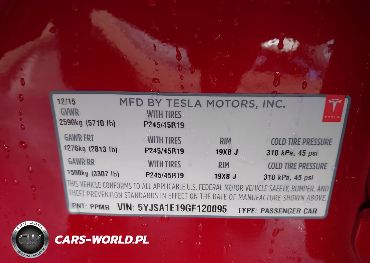 2016 Tesla Model S 60-70-75-85 VIN:5YJSA1E19GF120095 - 9