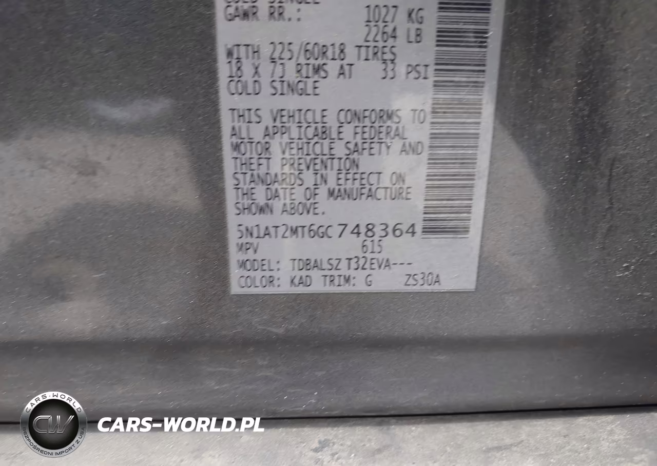 2016 Nissan Rogue Sl VIN:5N1AT2MT6GC748364 - 9