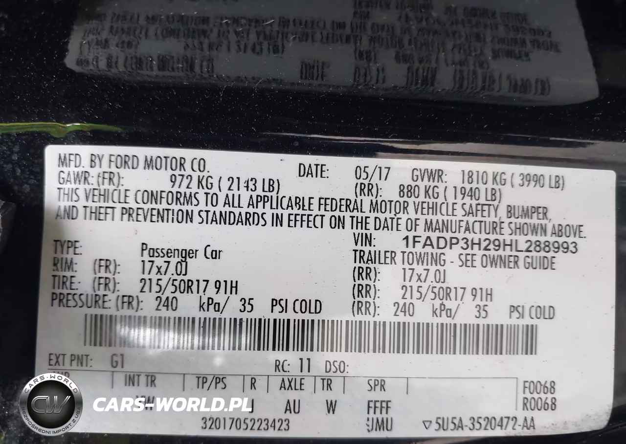 2017 Ford Focus Sel VIN:1FADP3H29HL288993 - 9