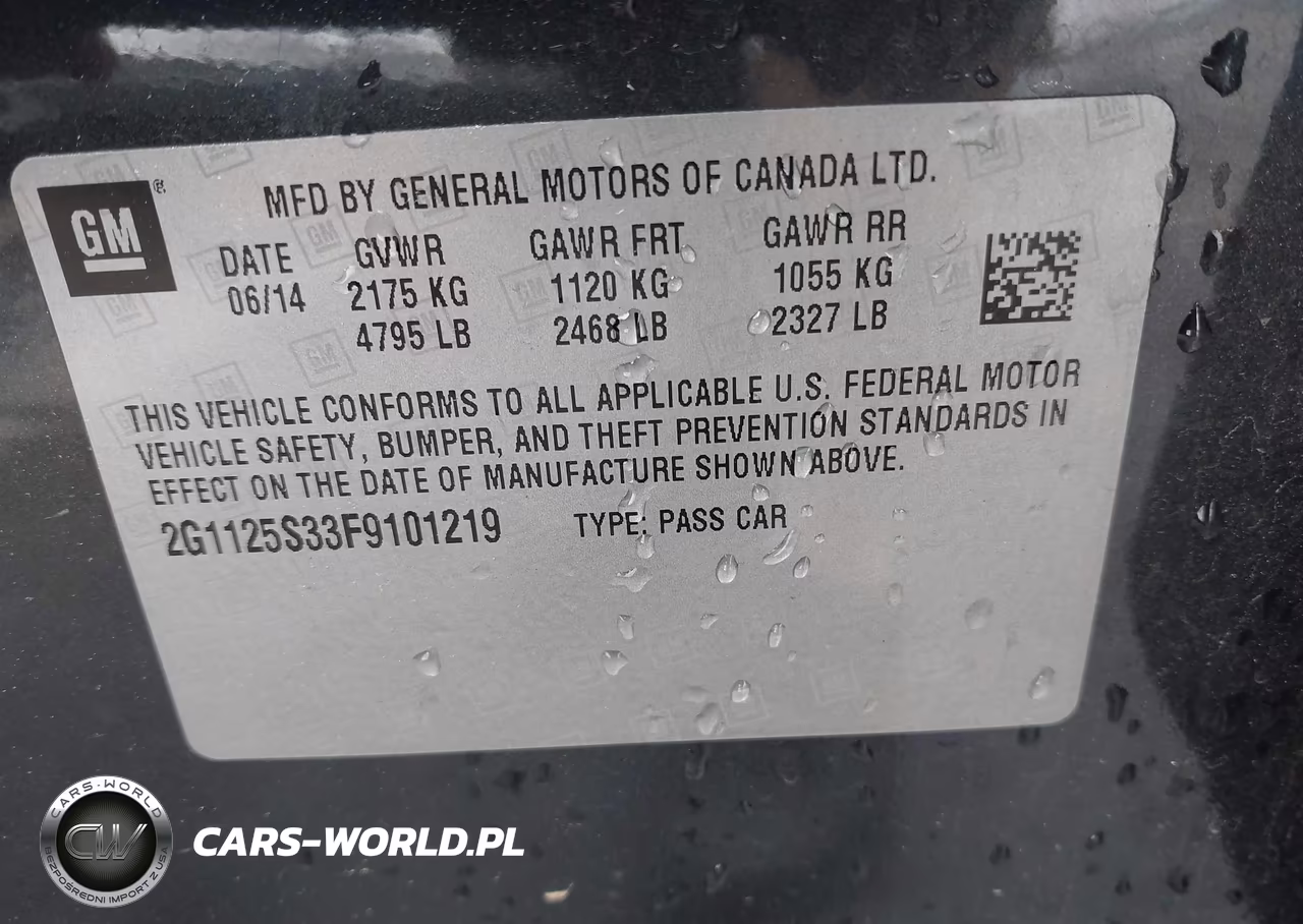 2015 Chevrolet Impala 2Lt VIN:2G1125S33F9101219 - 9