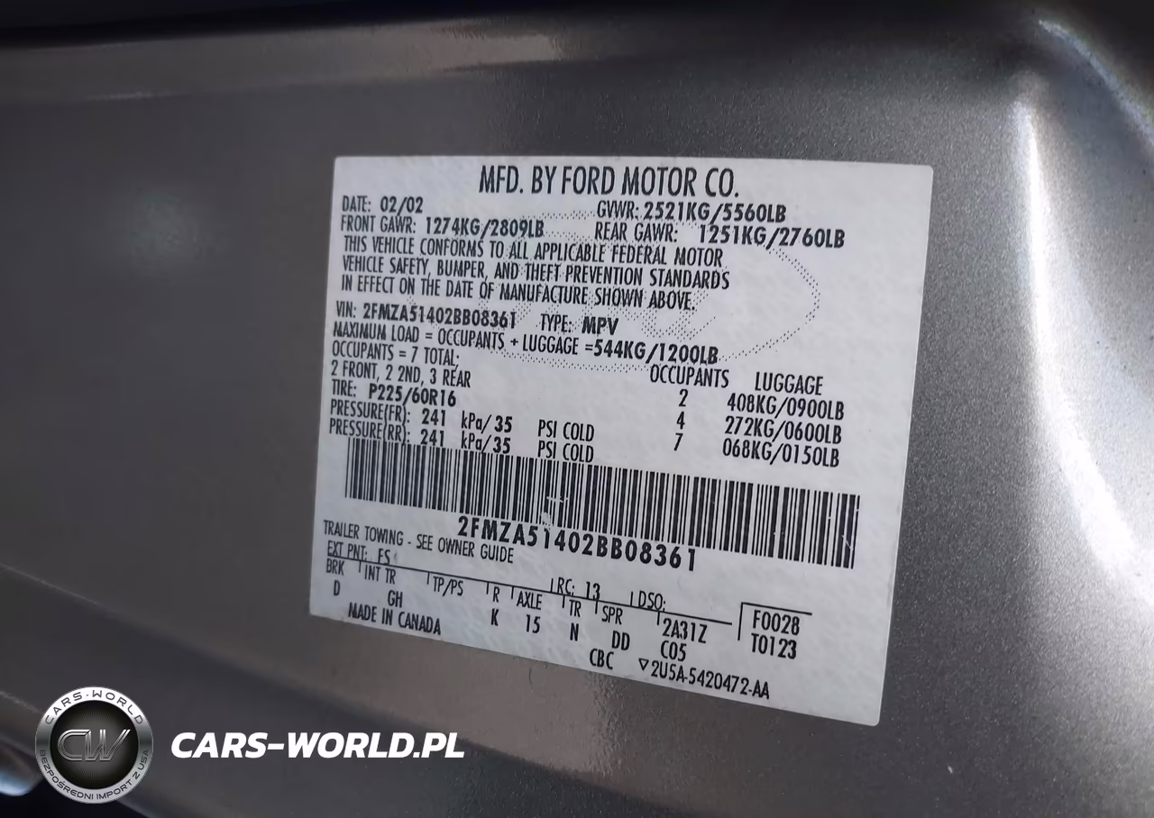 2002 Ford Windstar Lx VIN:2FMZA51402BB08361 - 9