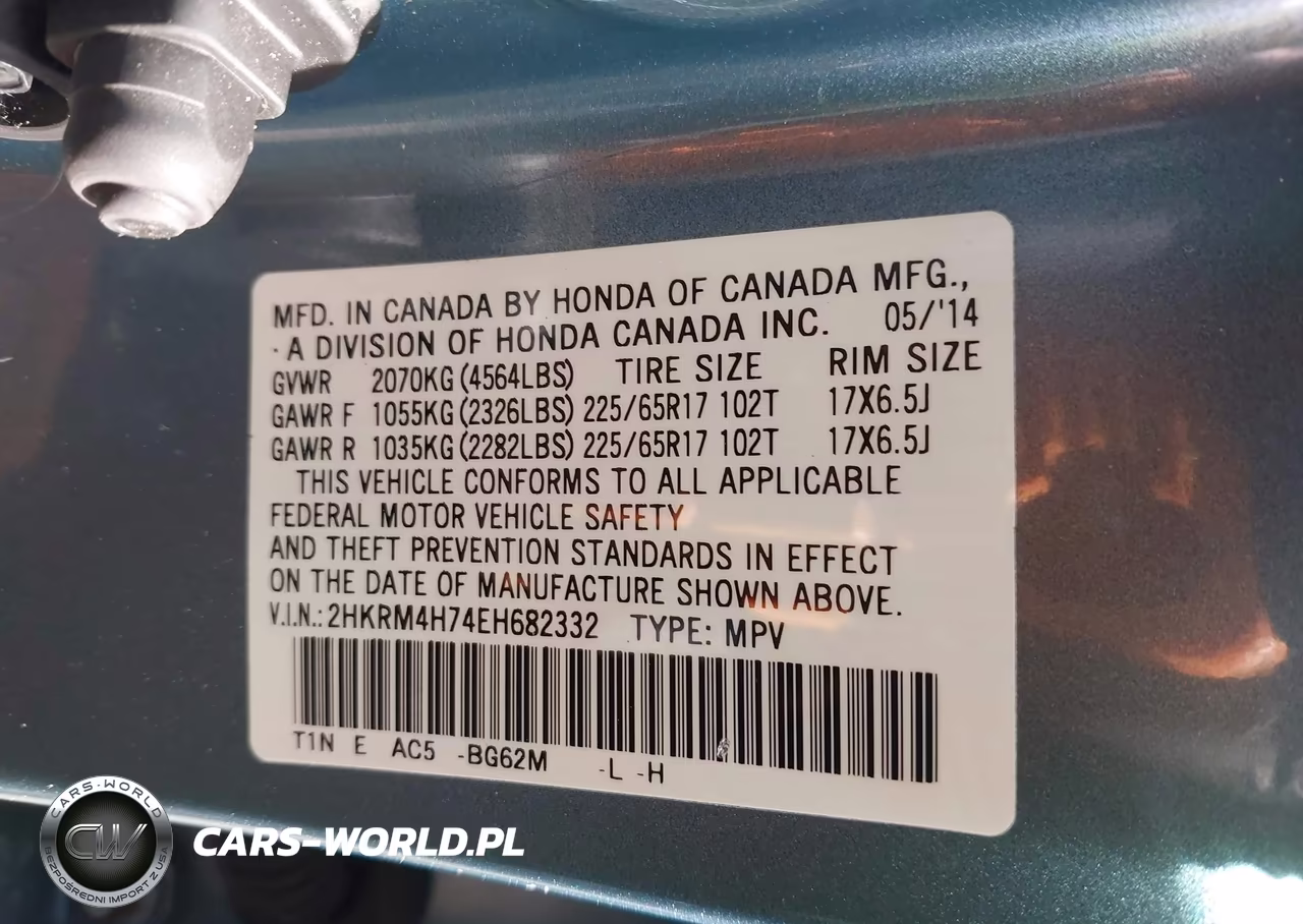 2014 Honda Cr-V Ex-L VIN:2HKRM4H74EH682332 - 9
