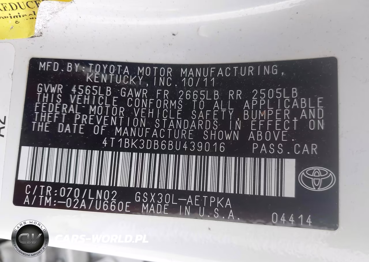 2011 Toyota Avalon Limited VIN:4T1BK3DB6BU439016 - 9