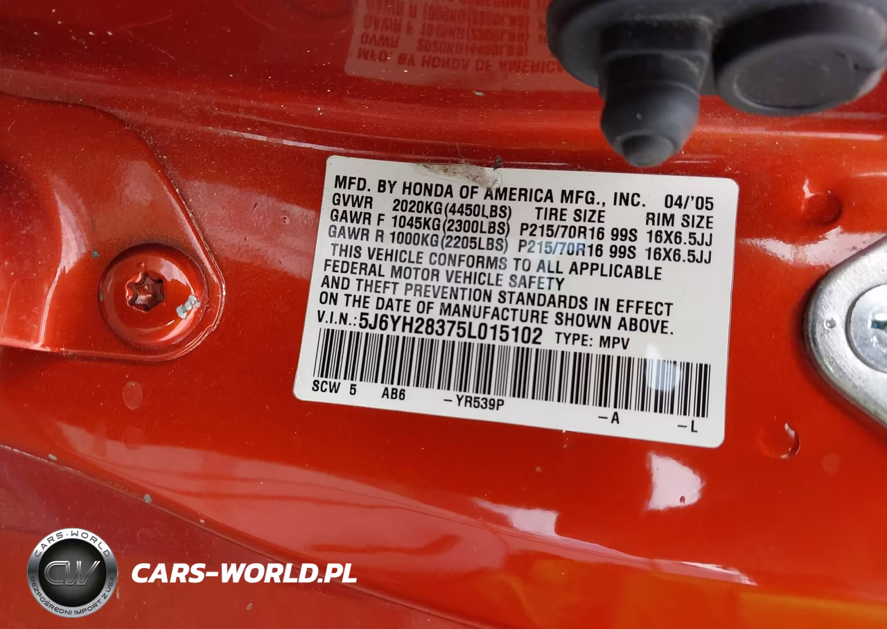 2005 Honda Element Lx VIN:5J6YH28375L015102 - 9