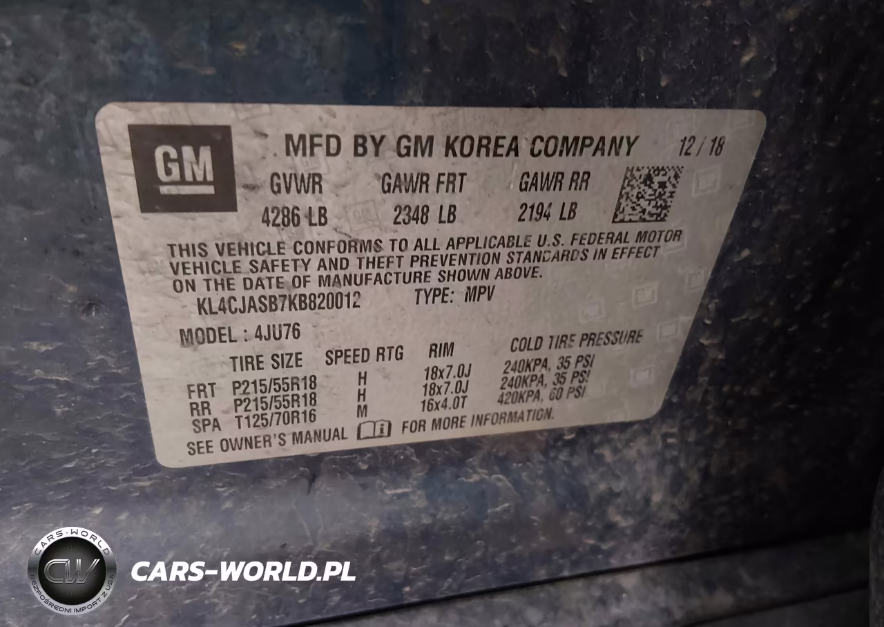 2019 Buick Encore Fwd Preferred VIN:KL4CJASB7KB820012 - 9