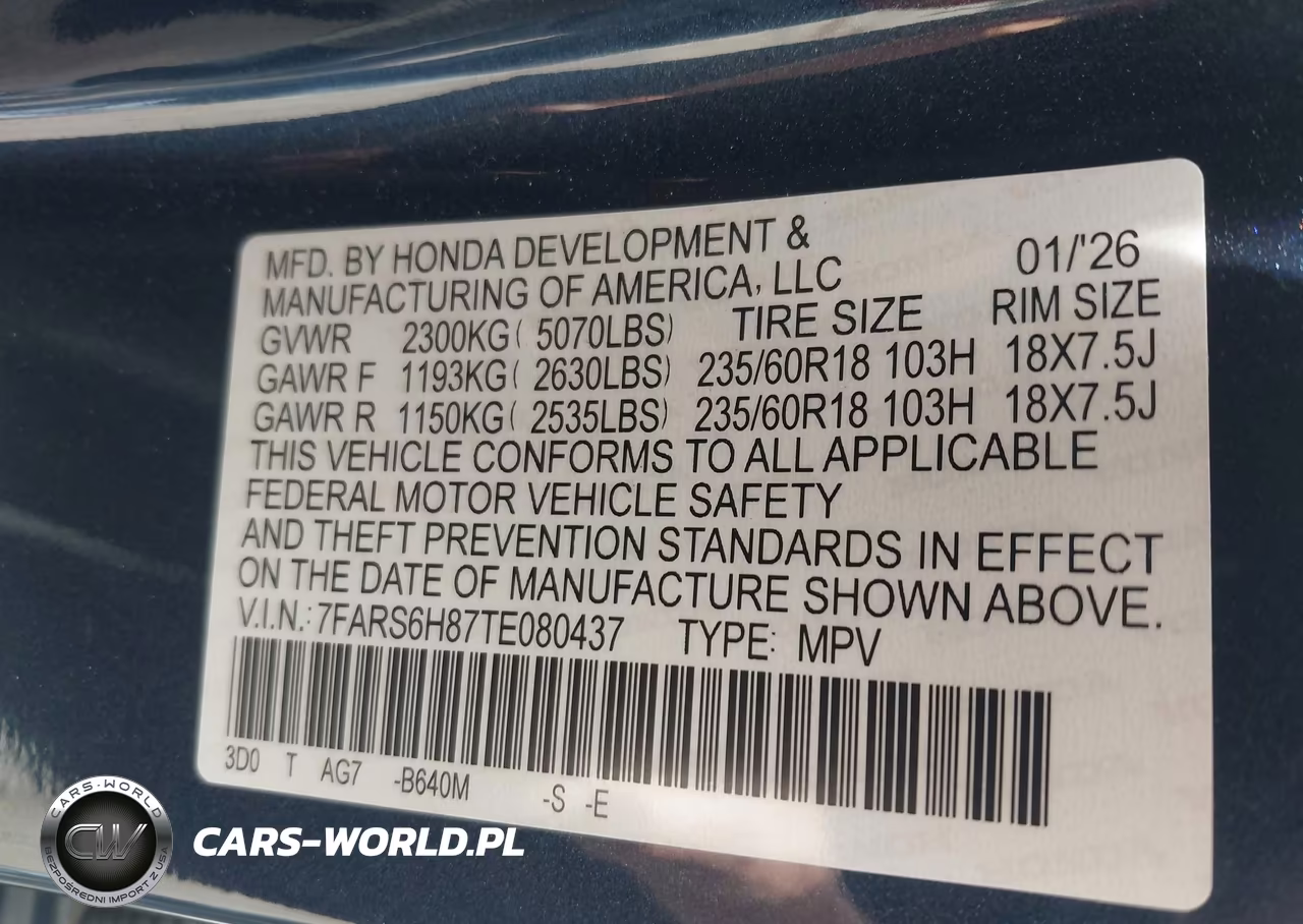 2026 Honda Cr-V Hybrid Awd Sport-L VIN:7FARS6H87TE080437 - 9